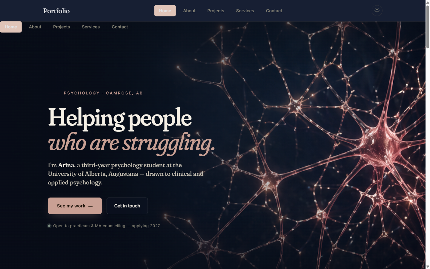 arinazhurakovskaia.com — psychology portfolio